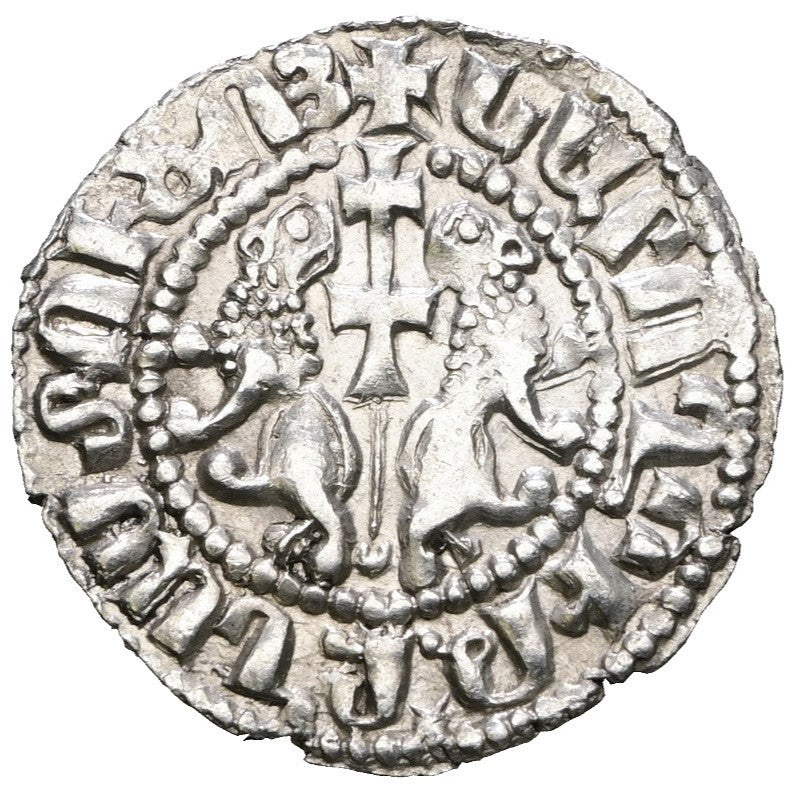 Կիլիկյան Հայաստան՝ Լեւոն Ա (1198-1219) Արծաթե Դրամ․ ԼԵԻՈՆ ԹԱԳԱՈՐ ՀԱՅԻՈՑ