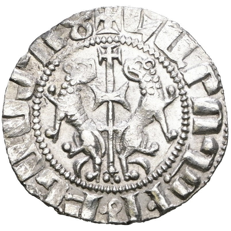 Կիլիկյան Հայաստան՝ Լեւոն Ա (1198-1219) Արծաթե Դրամ․ ԼԵԻՈՆ ԹԱԳԱՈՐ ՀԱՅԻՈՑ