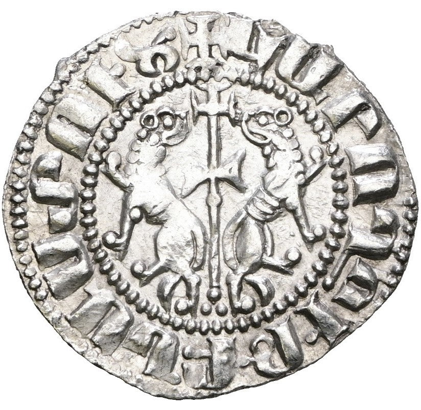 Կիլիկյան Հայաստան՝ Լեւոն Ա (1198-1219) Արծաթե Դրամ․ ԼԵԻՈՆ ԹԱԳԱՈՐ ՀԱՅԻՈՑ