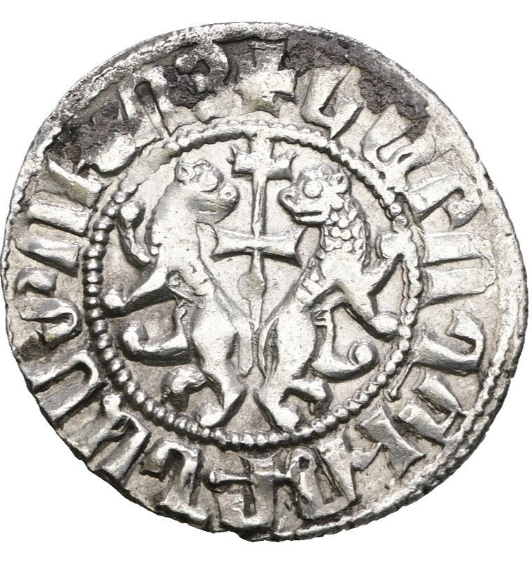 Cilician Armenia: Levon I (1198-1219) Silver Tram. ԼԵԻՈՆ ԹԱԳԱՈՐ ԱՄԵՆ ՀԱՅԻՈՑ