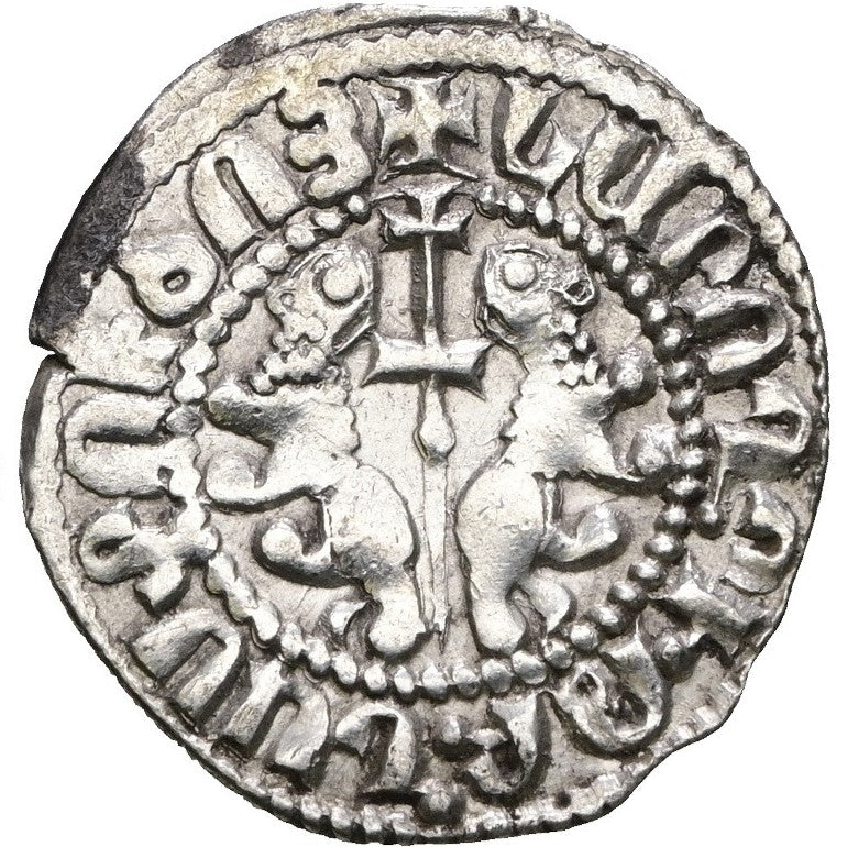 Կիլիկյան Հայաստան՝ Լեւոն Ա (1198-1219) Արծաթե Դրամ․ ԼԵԻՈՆ ԹԱԳԱՈՐ ՀԱՅԻՈՑ